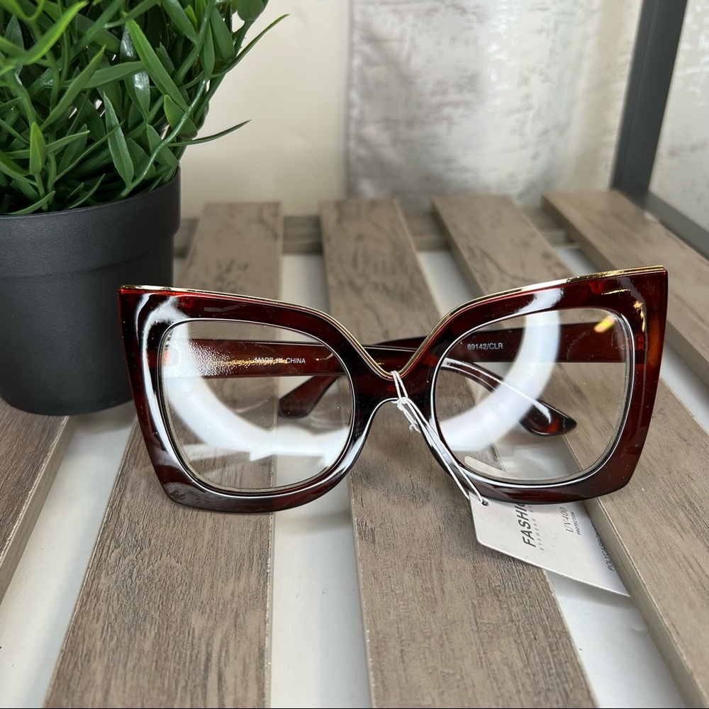 Large Fashion Clear Glasses